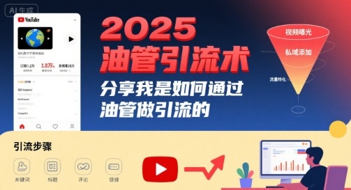2025油管引流术，分享我是如何通过油管做引流的-吾爱创业网