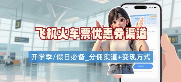 学生党必看！机票火车票优惠券申请渠道 + 项目打法，开学季节日速存-吾爱创业网