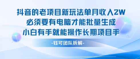 老项目新玩法单月收入2W小白有手就能操作长期项目-吾爱创业网