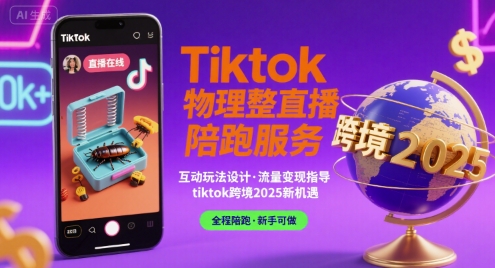 Tiktok物理整蛊直播陪跑服务-tiktok跨境2025-吾爱创业网