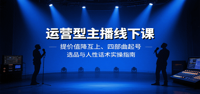 运营型主播线下课：提价值降互上、四部曲起号、选品与人性话术实操指南-吾爱创业网