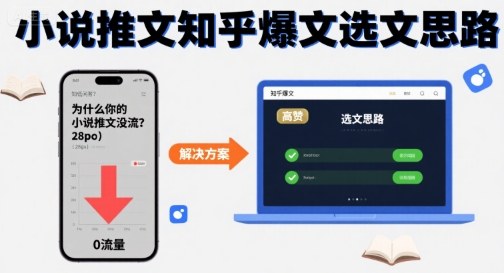 为什么你的小说推文没流量？小说推文知乎爆文选文思路-吾爱创业网