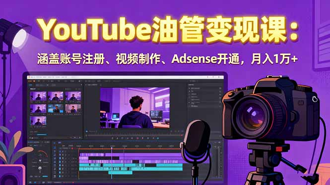 （15987期）2025YouTube油管变现课：涵盖账号注册、视频制作、Adsense开通，月入1万+-吾爱创业网