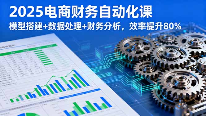 （16021期）2025电商财务自动化课，模型搭建+数据处理+财务分析，效率提升80%-吾爱创业网