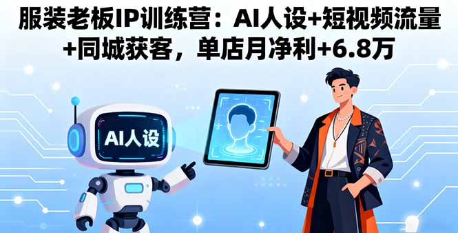 （16117期）服装老板IP训练营：AI人设+短视频流量+同城获客，单店月净利+6.8万-吾爱创业网