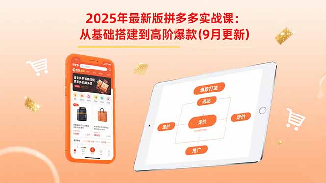 （15899期）2025年最新版拼多多实战课：从基础搭建到高阶爆款（9月更新）-吾爱创业网