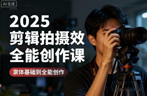 2025剪辑拍摄特效全能创作课，零基础到全能创作-吾爱创业网
