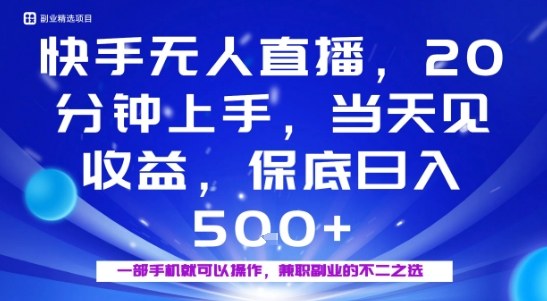 20分钟能上手，当天就能出收益，不賺钱我赔你，兼职副业的不二之选【揭秘】-吾爱创业网