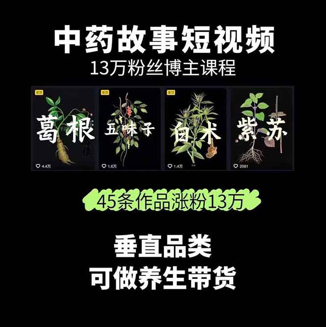 图片[2]-中药文化赛道：溯源故事开发，AI工具实战，平台运营，全方位解锁中医流量变现新路径-吾爱创业网