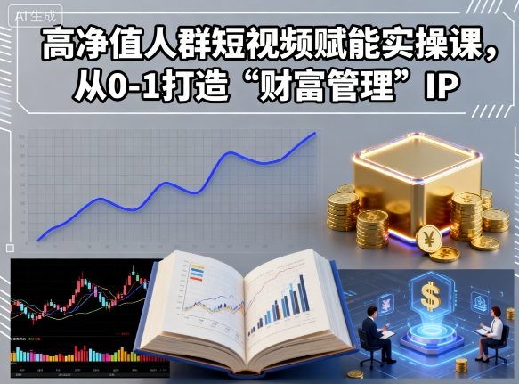 高净值人群短视频赋能实操课，从0-1打造“财富管理”IP-吾爱创业网