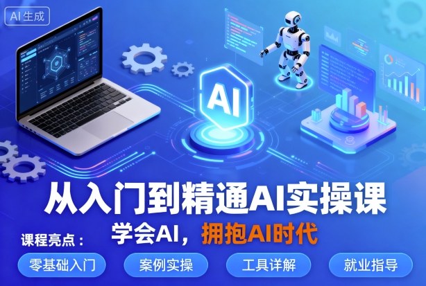 从入门到精通AI实操课，学会AI，拥抱AI时代-吾爱创业网