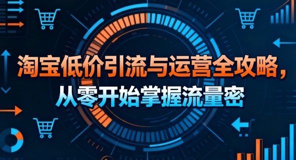 淘宝低价引流与运营全攻略，从零开始掌握流量密码-吾爱创业网