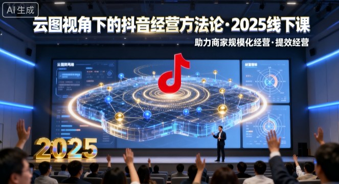 云图视角下的抖音经营方法论，2025线下课，助力商家规模化经营，提效经营（录音+字幕）-吾爱创业网
