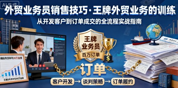 外贸业务员销售技巧，王牌外贸业务的训练-吾爱创业网