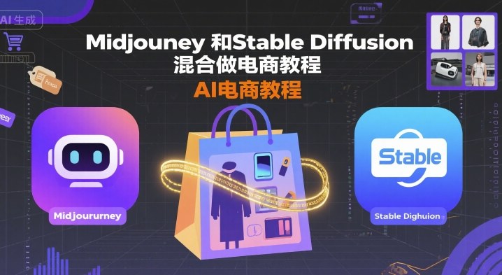 Midjourney和Stable Diffusion混合做电商教程-ai电商教程-吾爱创业网