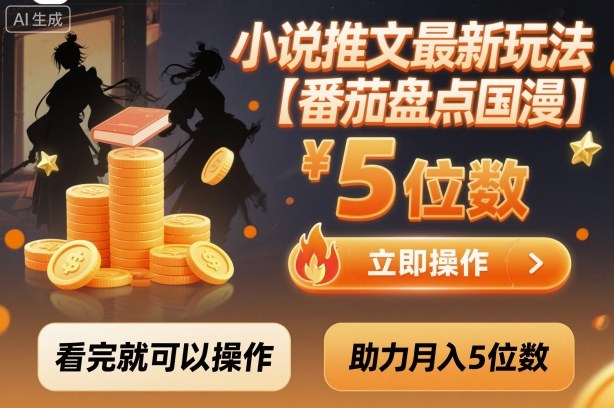 小说推文最新玩法,助力月入5位数【番茄盘点国漫】玩法,看完就可以操作-吾爱创业网