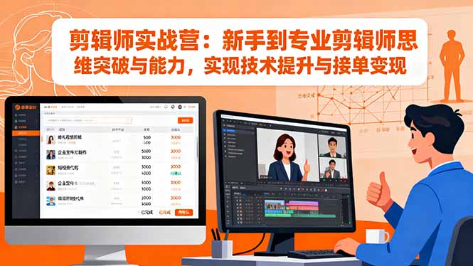 (16347期)剪辑师实战营:新手到专业剪辑师思维突破与能力,实现技术提升与接单变现-吾爱创业网