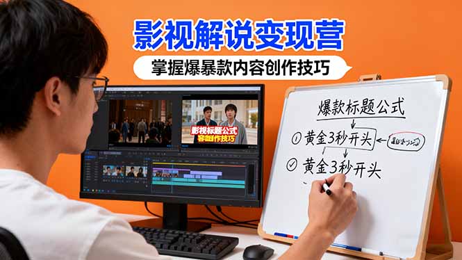 (16348期)影视解说变现营:通过30+实战案例爆款内容创作技巧,掌握影视解说盈利密码-吾爱创业网