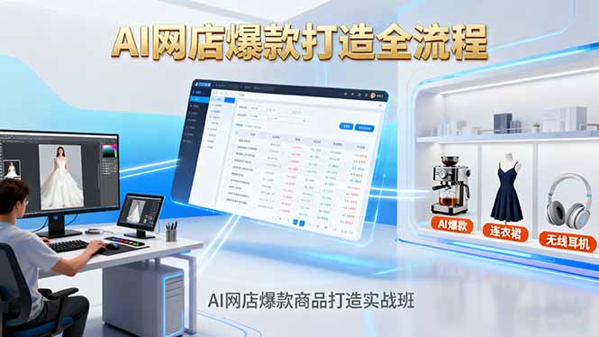 (16326期)AI网店爆款商品打造实战班:AI技术实现商品图智能处理,快速搭建AI网店-吾爱创业网