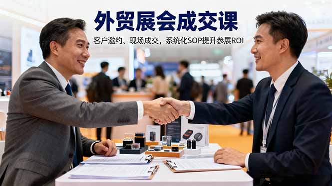 (16356期)外贸展会成交课,含目标制定、客户邀约、现场成交,系统化SOP提升参展ROI-吾爱创业网