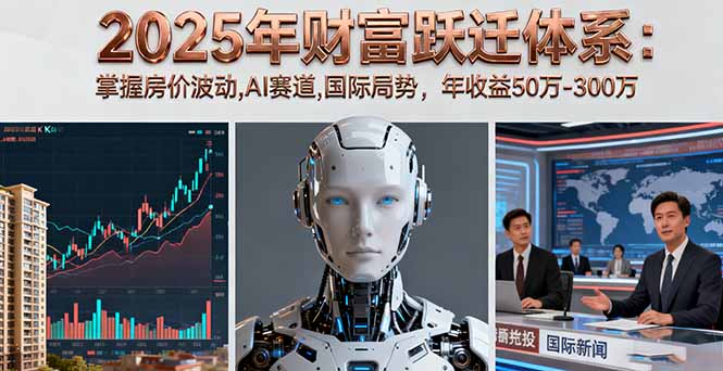 (16217期)2025年财富跃迁体系:掌握房价波动,AI赛道,国际局势,年收益50万-300万-吾爱创业网