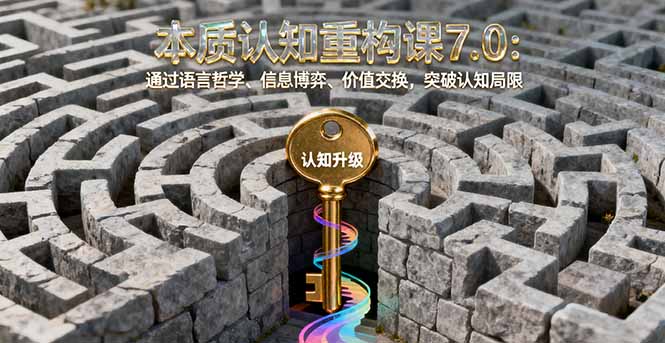 (16218期)本质认知重构课7.0:通过语言哲学、信息博弈、价值交换,突破认知局限-吾爱创业网