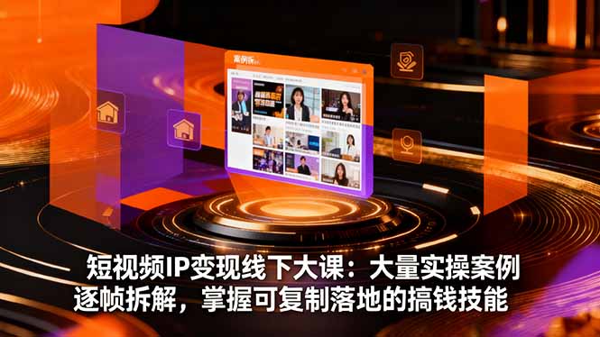 (16410期)短视频IP变现线下大课:大量实操案例逐帧拆解,掌握可复制落地的搞钱技能-吾爱创业网