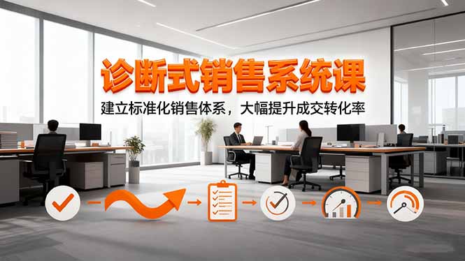 (16435期)诊断式销售系统课,建立标准化销售体系,大幅提升成交转化率-吾爱创业网