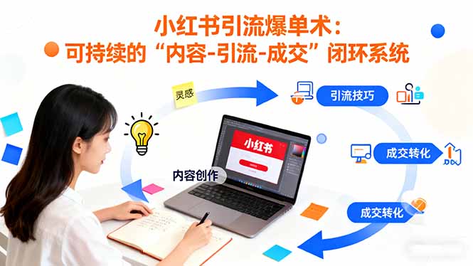 (16362期)小红书引流爆单术:构建一套低成本 可持续的“内容-引流-成交”闭环系统-吾爱创业网