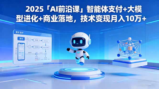 (16384期)2025「AI前沿课」智能体支付+大模型进化+商业落地,技术变现月入10万+-吾爱创业网