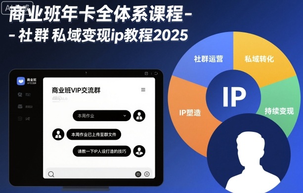 商业班年卡全体系课程-社群私域变现ip教程2025-吾爱创业网