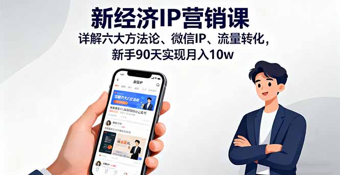 （16194期）新经济IP营销课：详解六大方法论、微信IP、流量转化，新手90天实现月入10w-吾爱创业网