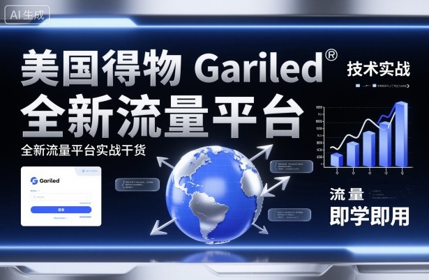 美国得物Gariled技术实战,全新流量平台实战干货,即学即用-吾爱创业网