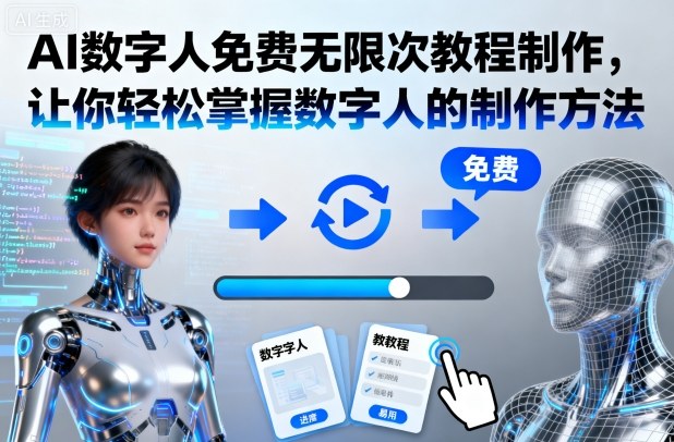 AI数字人免费无限次教程制作,让你轻松掌握数字人的制作方法-吾爱创业网
