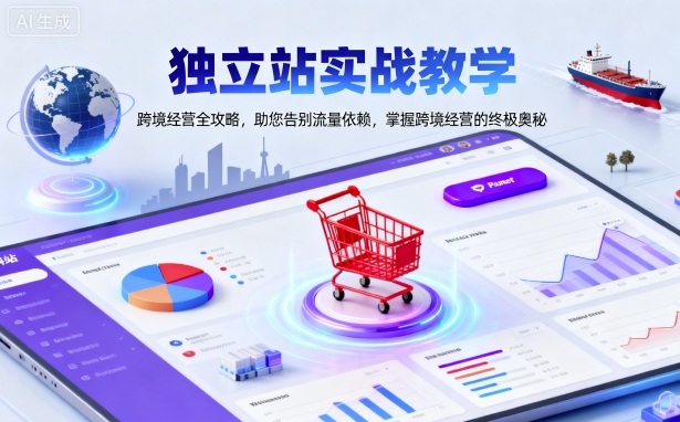 独立站实战教学，跨境经营全攻略，助您告别流量依赖，掌握跨境经营的终极奥-吾爱创业网