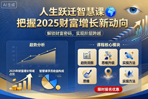 人生跃迁智慧课,把据2025财富增长新动向-吾爱创业网