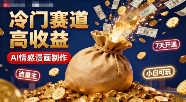 公众号冷门赛道,用AI做情感漫画,7天开通流量主,操作简单,小白可玩-吾爱创业网