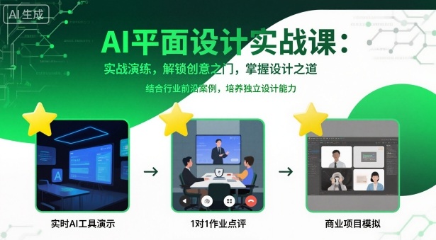 AI平面设计实战课,实战演练,解锁创意之门,掌握设计之道-吾爱创业网