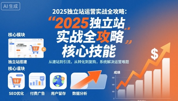 2025独立站运营实战全攻略,一站式掌握独立站运营核心技能-吾爱创业网