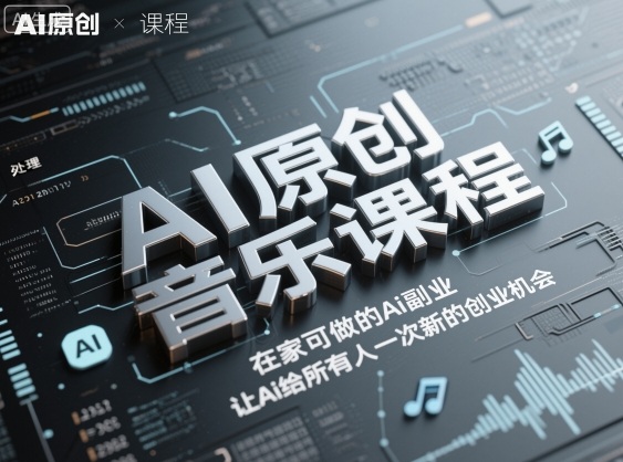 AI原创音乐课程,在家可做的Ai副业,让Ai给所有人一次新的创业机会-吾爱创业网