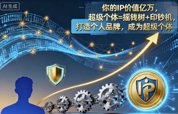 你的IP价值亿万,超级个体=摇钱树+印钞机,打造个人品牌,成为超级个体-吾爱创业网