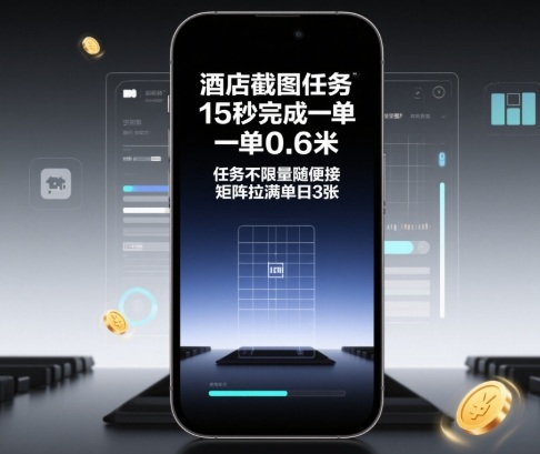 酒店截图任务，15秒完成一单，一单0.6米，任务不限量随便接，矩阵拉满单日3张【揭秘】-吾爱创业网