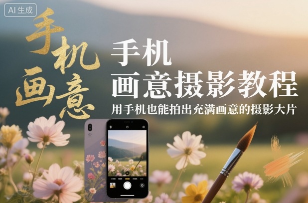 手机画意摄影教程,用手机也能拍出充满画意的摄影大片-吾爱创业网