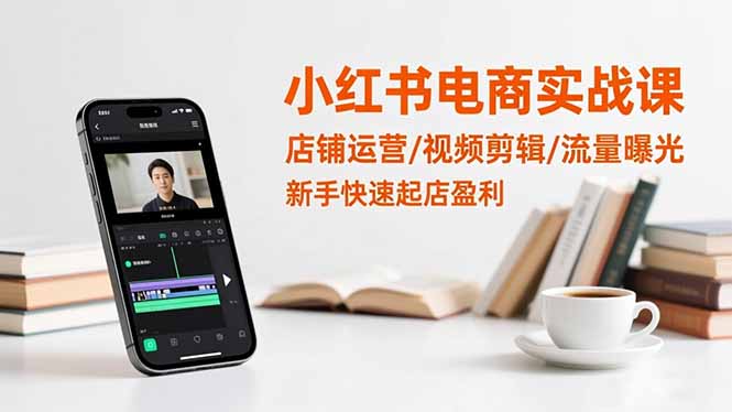 （16536期）小红书电商实战课：店铺运营/视频剪辑/流量曝光，新手快速起店盈利-吾爱创业网