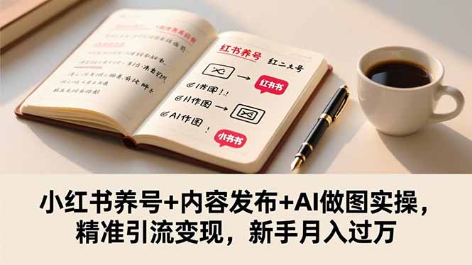 （16498期）小红书养号+内容发布+AI做图实操，精准引流变现，新手月入过万-吾爱创业网