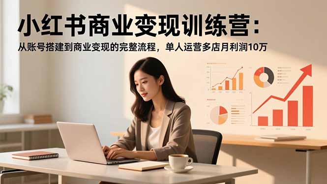 (16698期)小红书商业变现训练营:从账号搭建到商业变现的完整流程,单人运营多店月利润10万-吾爱创业网