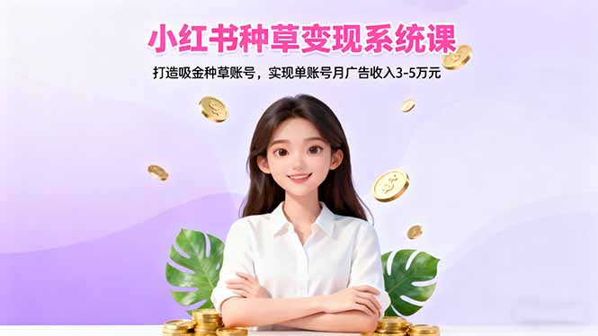 (16468期)小红书种草变现系统课:打造吸金种草账号,实现单账号月广告收入3-5万元-吾爱创业网