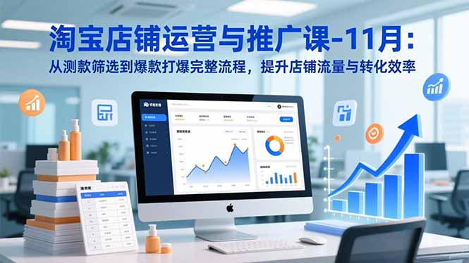 （16714期）淘宝店铺运营与推广课-11月：从测款筛选到爆款打爆完整流程，提升店铺流量与转化效率-吾爱创业网