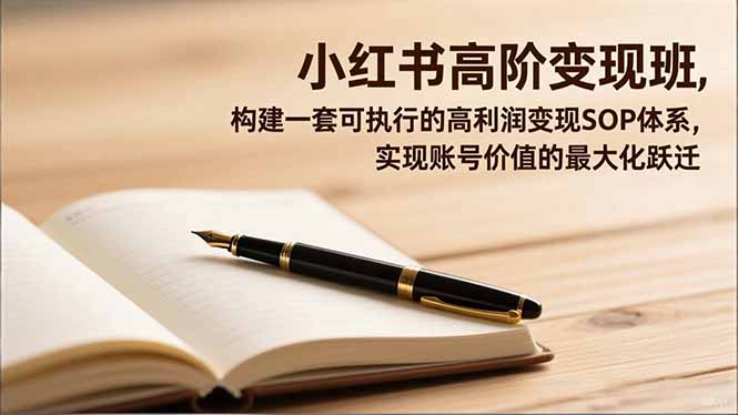 （16633期）小红书高阶变现班，构建一套可执行的高利润变现SOP体系，实现账号价值的最大化跃迁-吾爱创业网