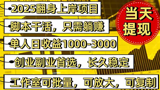 （16501期）2025翻身上岸项目脚本干活，内部客户经理内部开号，单人日收益1000-300...-吾爱创业网
